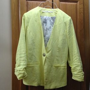 Yellow linen jacket